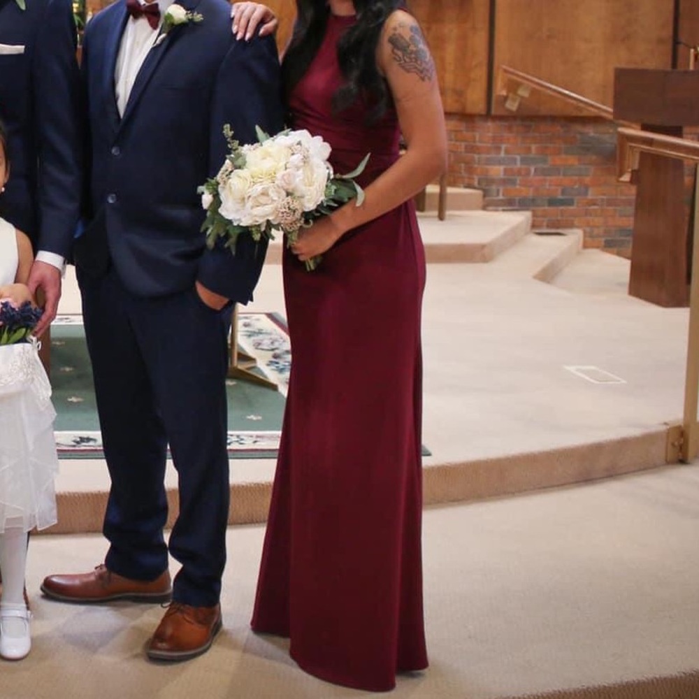 Wine Bridesmaid Dress
